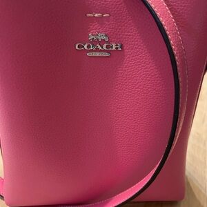 Coach Pink Crossbody Bag with Signature Logo